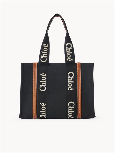 chloe woody tote bag price|chloe medium woody canvas tote.